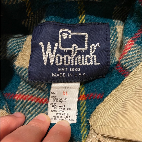VINTAGE Woolrich Jacket Mens Khaki XL Insulated Field Barn Chore Coat USA - Picture 6 of 6